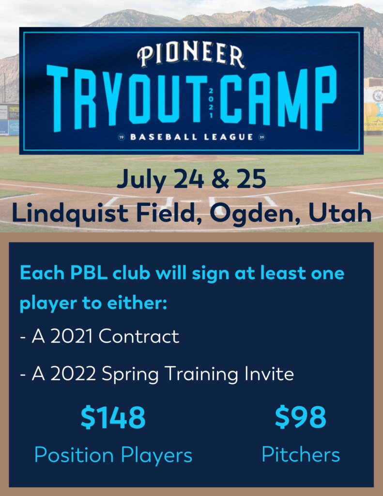 Pioneer Baseball League Tryouts powered by SportsMarkit Pioneer